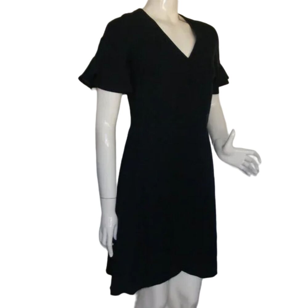 BANANA REPUBLIC Dress, 4, Navy Blue, Above knee, Fluttery Short sleeve, V-neck - Picture 2 of 13
